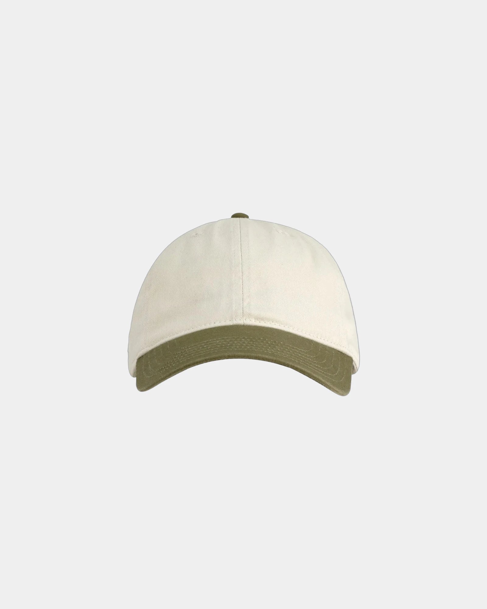 Custom organic cotton six-panel baseball cap - Oyster/ Jungle