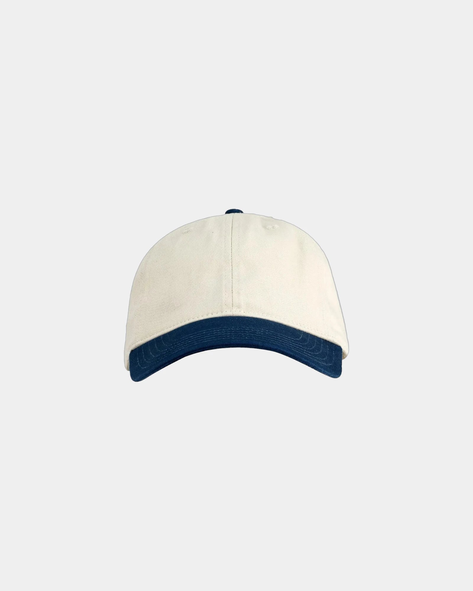 Custom organic cotton six-panel baseball cap - Oyster/ Pacific