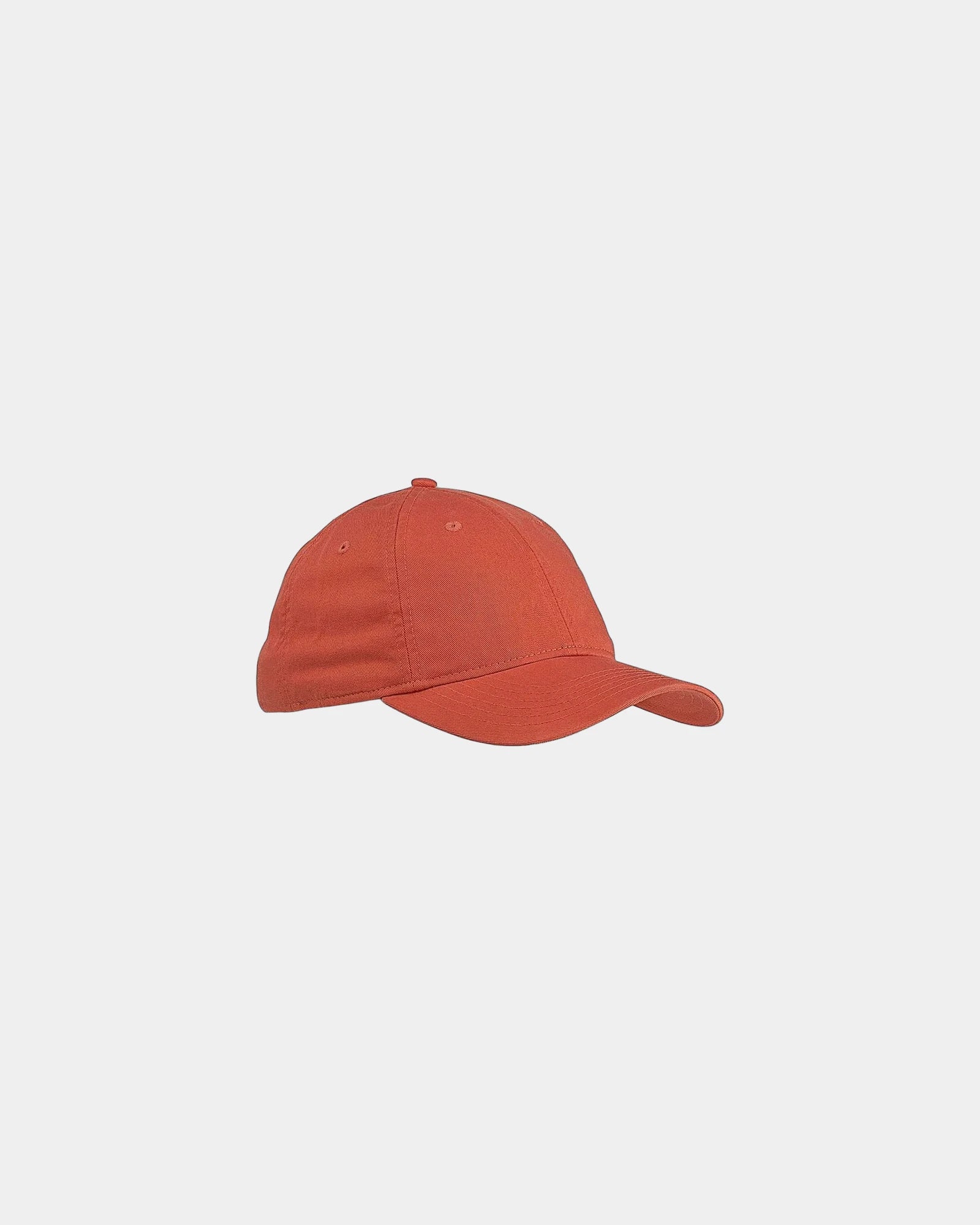 Custom organic cotton six-panel baseball cap - Orange Poppy