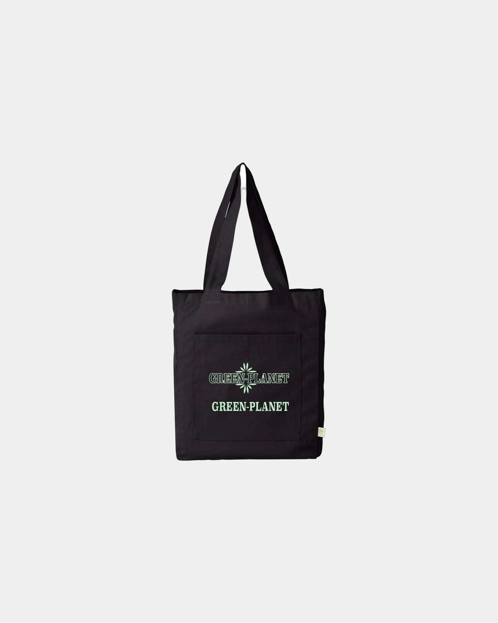 Custom recycled cotton canvas everywhere tote bag - Black