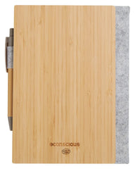 Custom bamboo refillable notebook with pen set - 4
