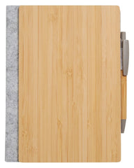 Custom bamboo refillable notebook with pen set - 5