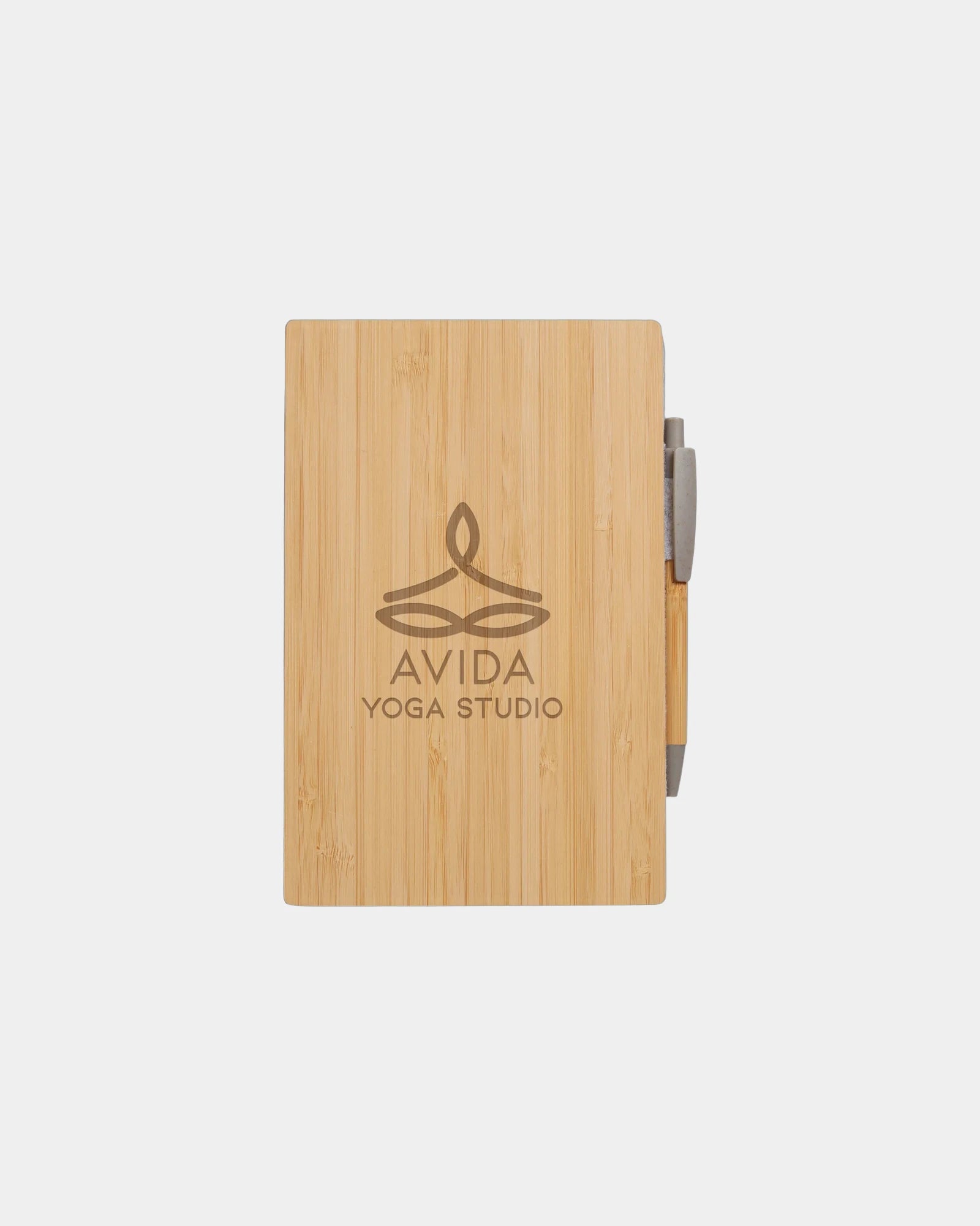 Custom bamboo refillable notebook with pen set - Bamboo