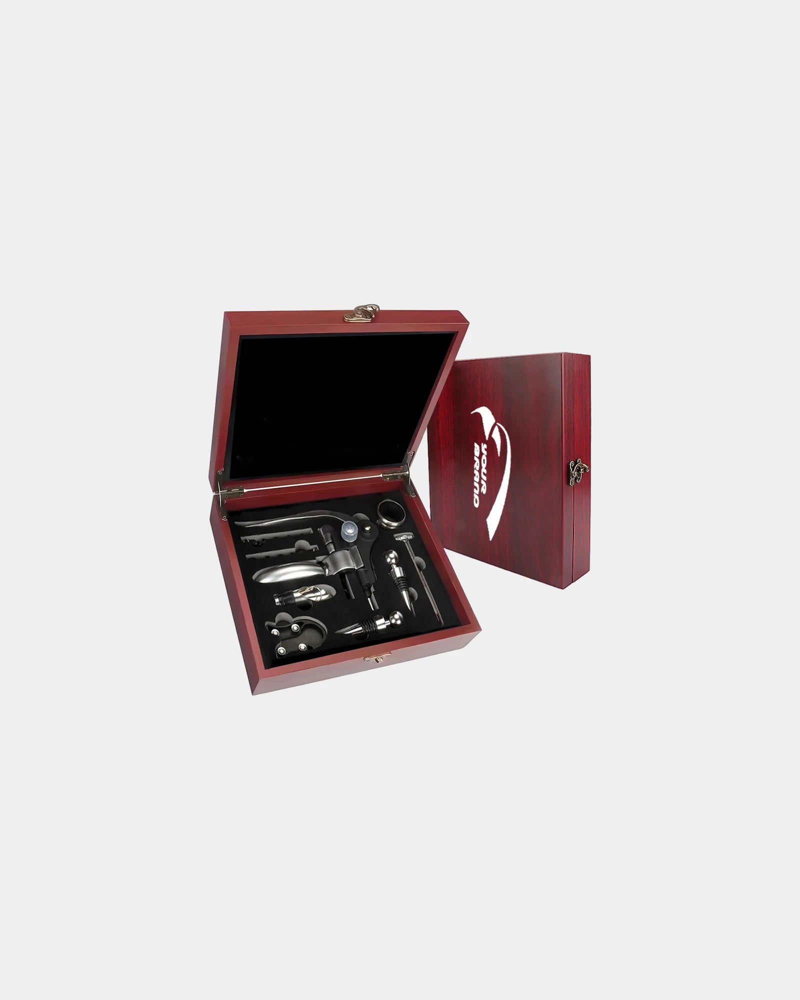 Custom 9-piece wine opener gift set with case - Red