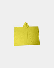 Custom PEVA rain poncho with clear pouch packaging - Yellow