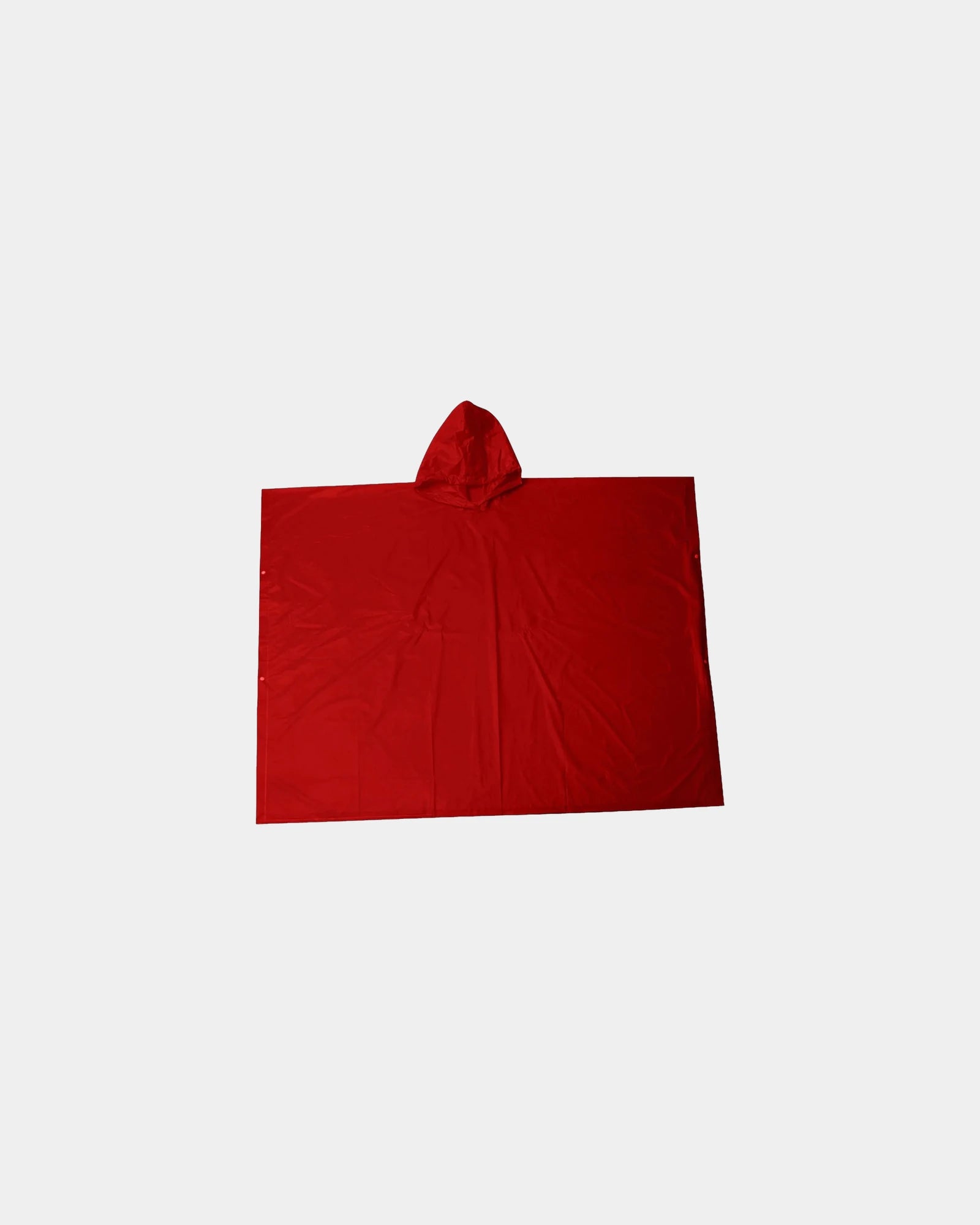 Custom PEVA rain poncho with clear pouch packaging - Red