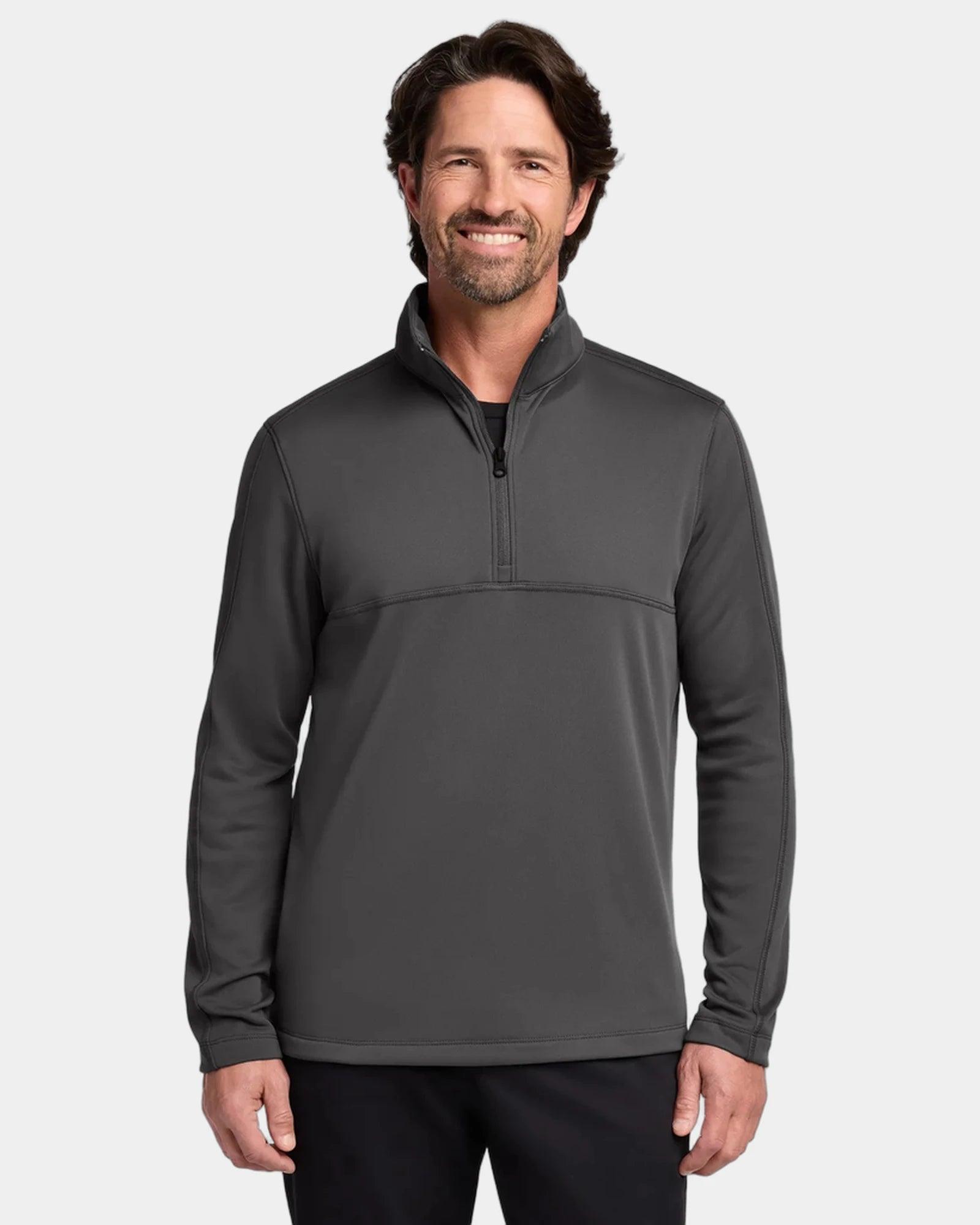 Custom fleece Port Authority Smooth Fleece 1/4-Zip pullover - Graphite