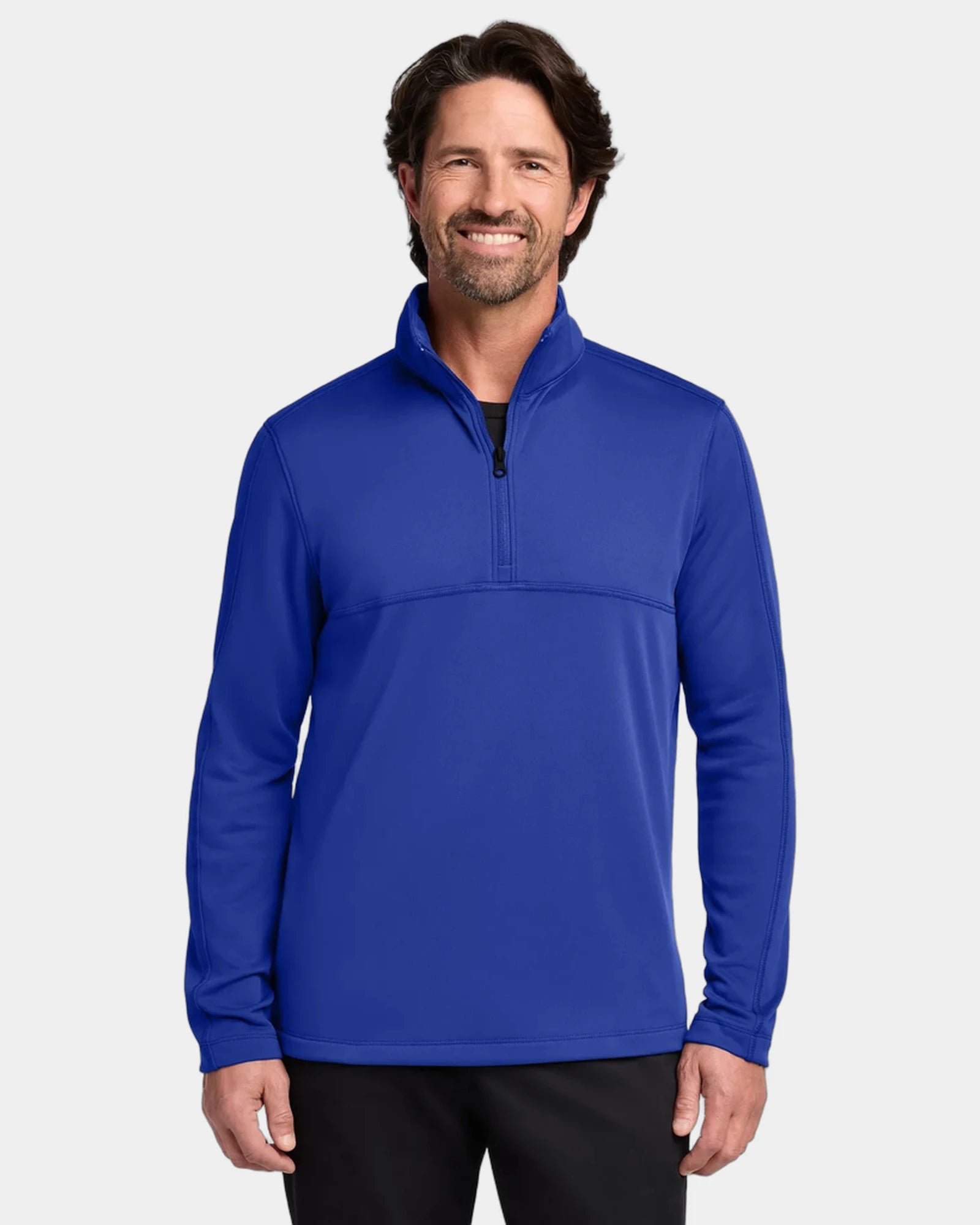 Custom fleece Port Authority Smooth Fleece 1/4-Zip pullover - True Royal