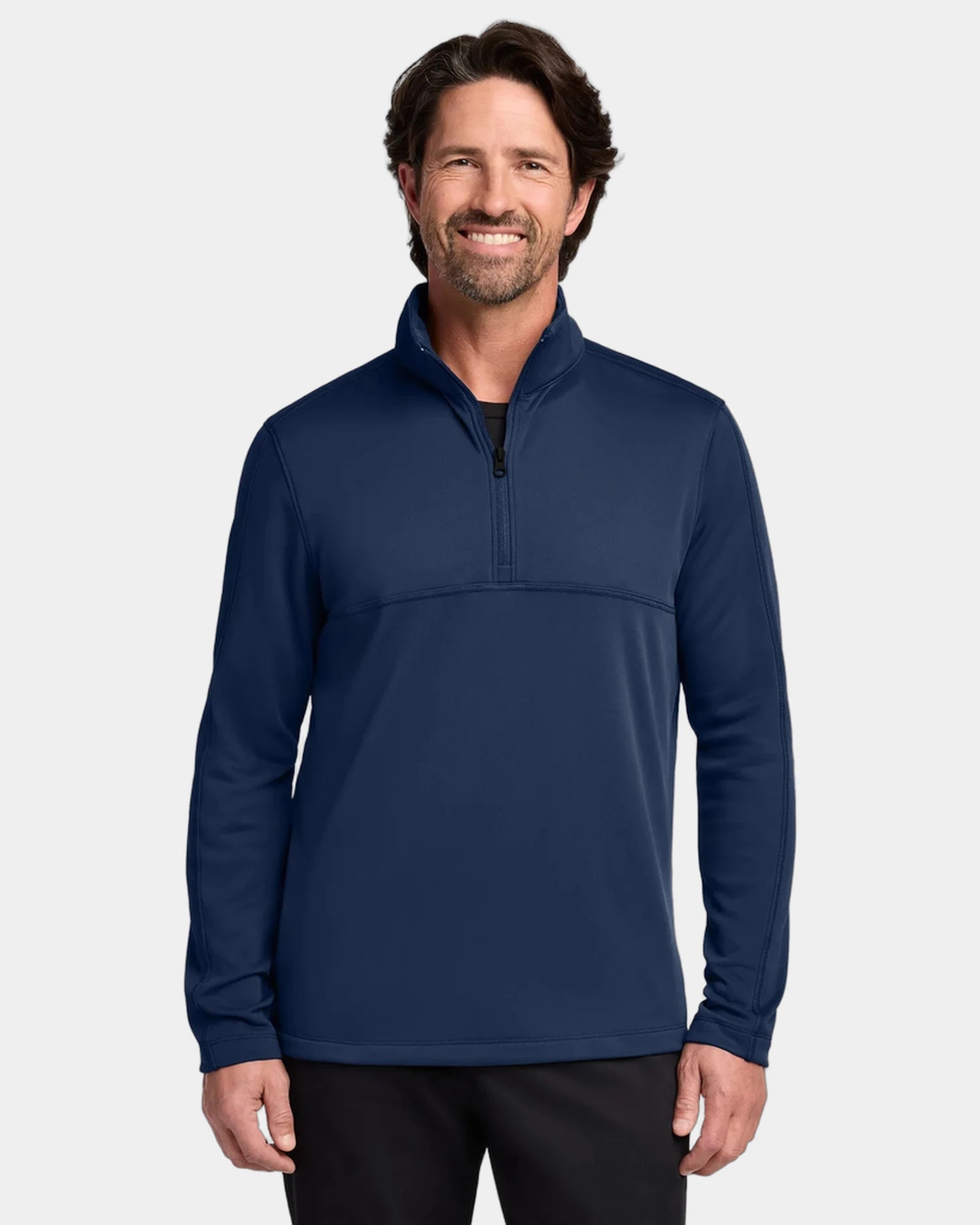 Custom fleece Port Authority Smooth Fleece 1/4-Zip pullover - River Blue Navy