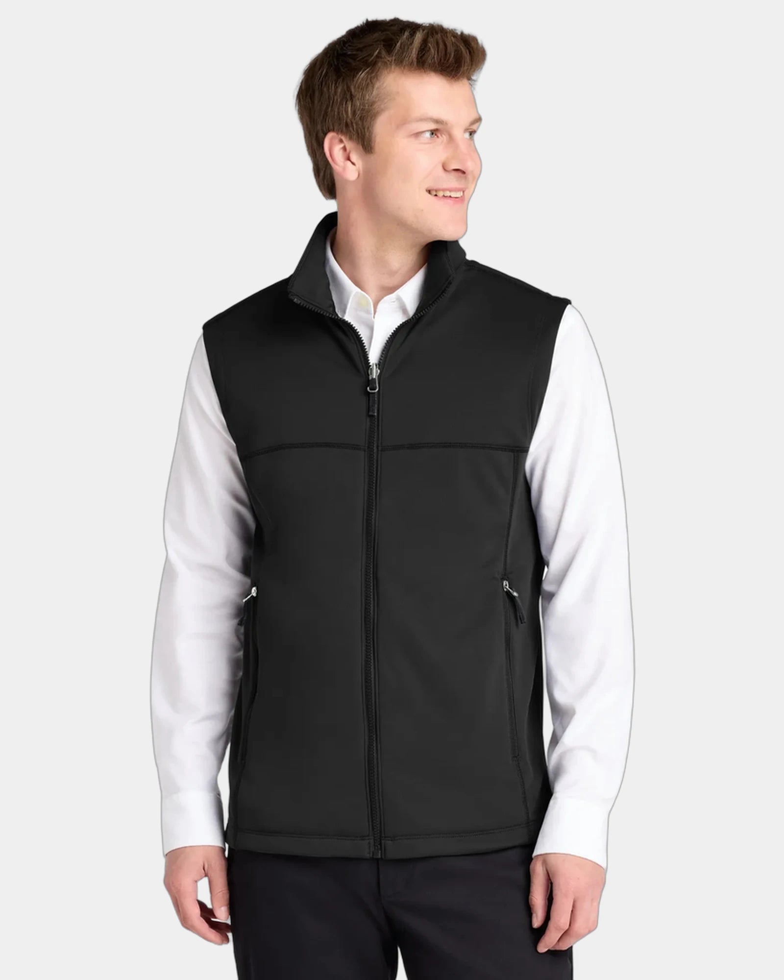 Custom fleece vest Port Authority Collective Smooth - Deep Black