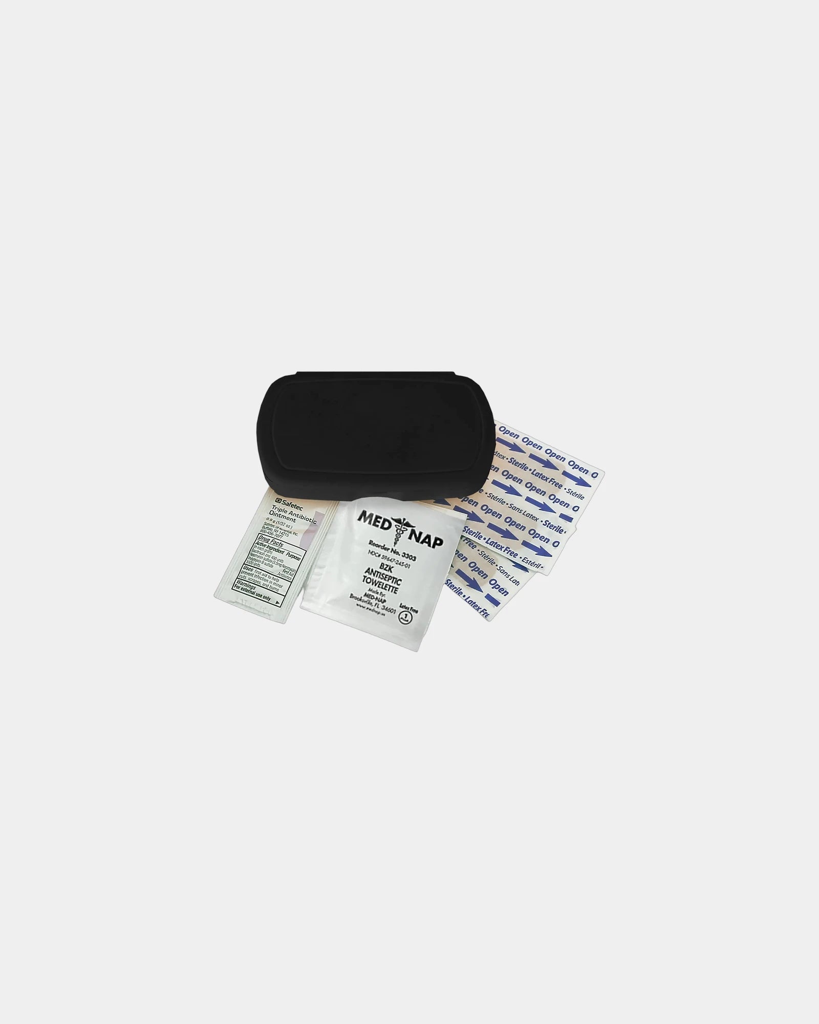 Custom compact first aid kit - 6-piece travel kit - Black