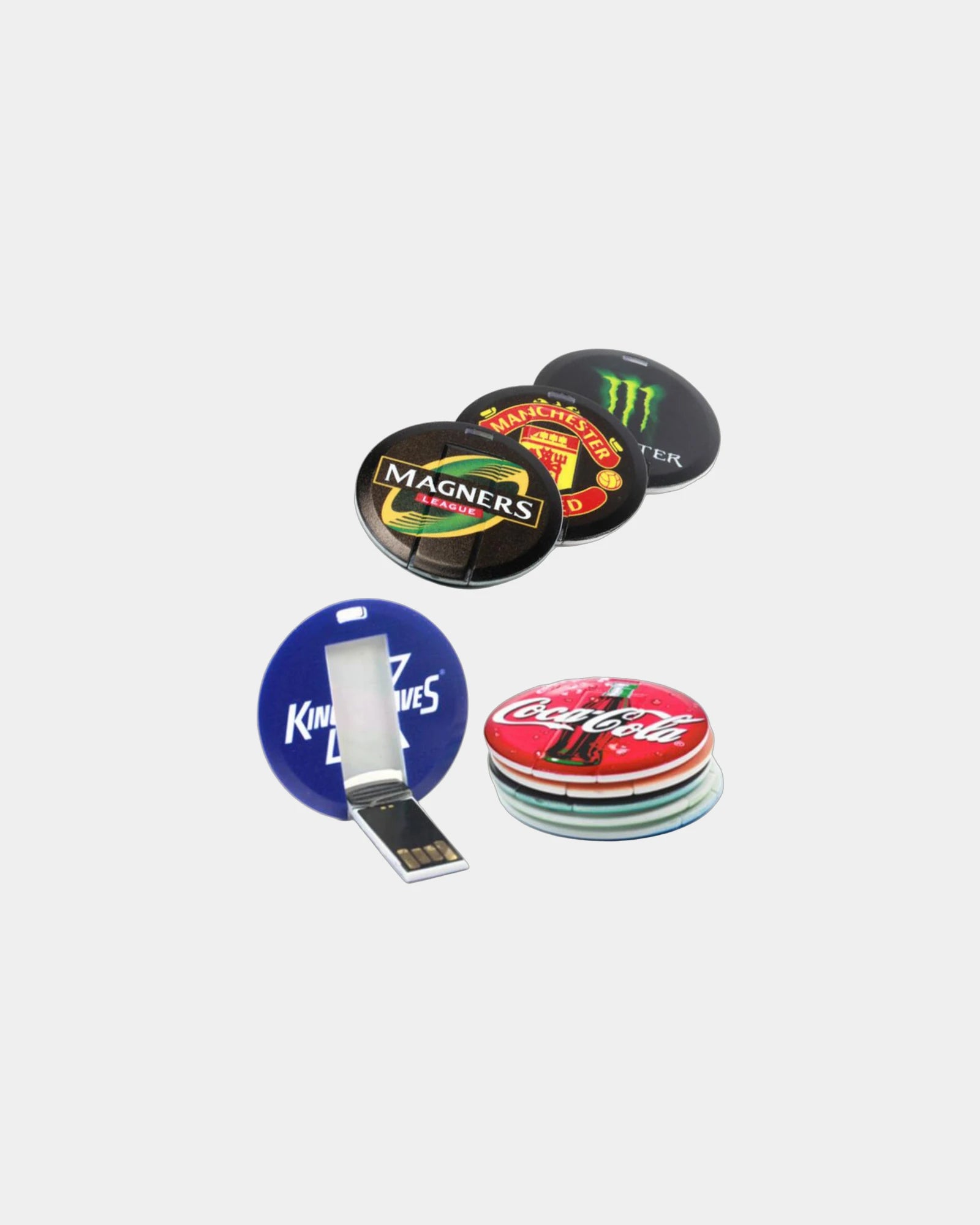 Custom mini card USB flash drive for promotions - White