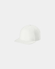 Custom structured snapback cap Flexfit 110 flat bill - White