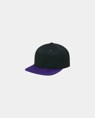 Custom structured snapback cap Flexfit 110 flat bill - Black/ Purple