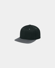 Custom structured snapback cap Flexfit 110 flat bill - Black/ Grey