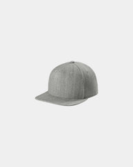 Custom structured snapback cap Flexfit 110 flat bill - Heather Grey