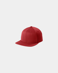Custom structured snapback cap Flexfit 110 flat bill - Red