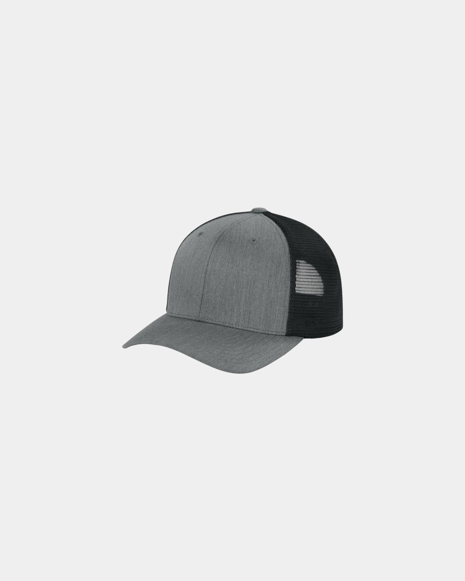 Custom mesh snapback cap Flexfit 110 trucker style - Heather Grey/ Black