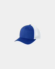 Custom mesh snapback cap Flexfit 110 trucker style - Royal/ White