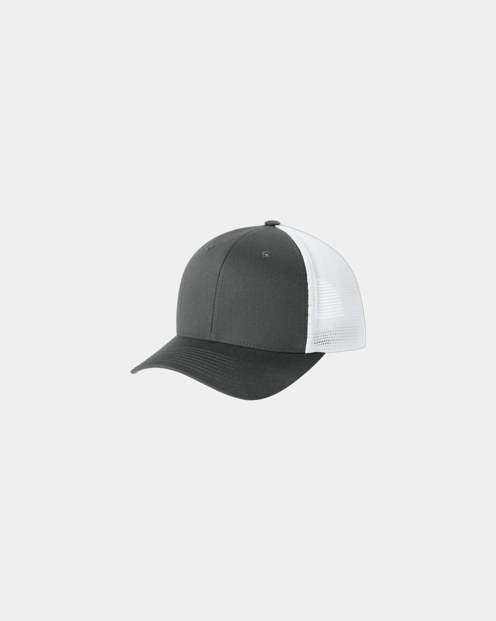 Custom mesh snapback cap Flexfit 110 trucker style - Charcoal/ White
