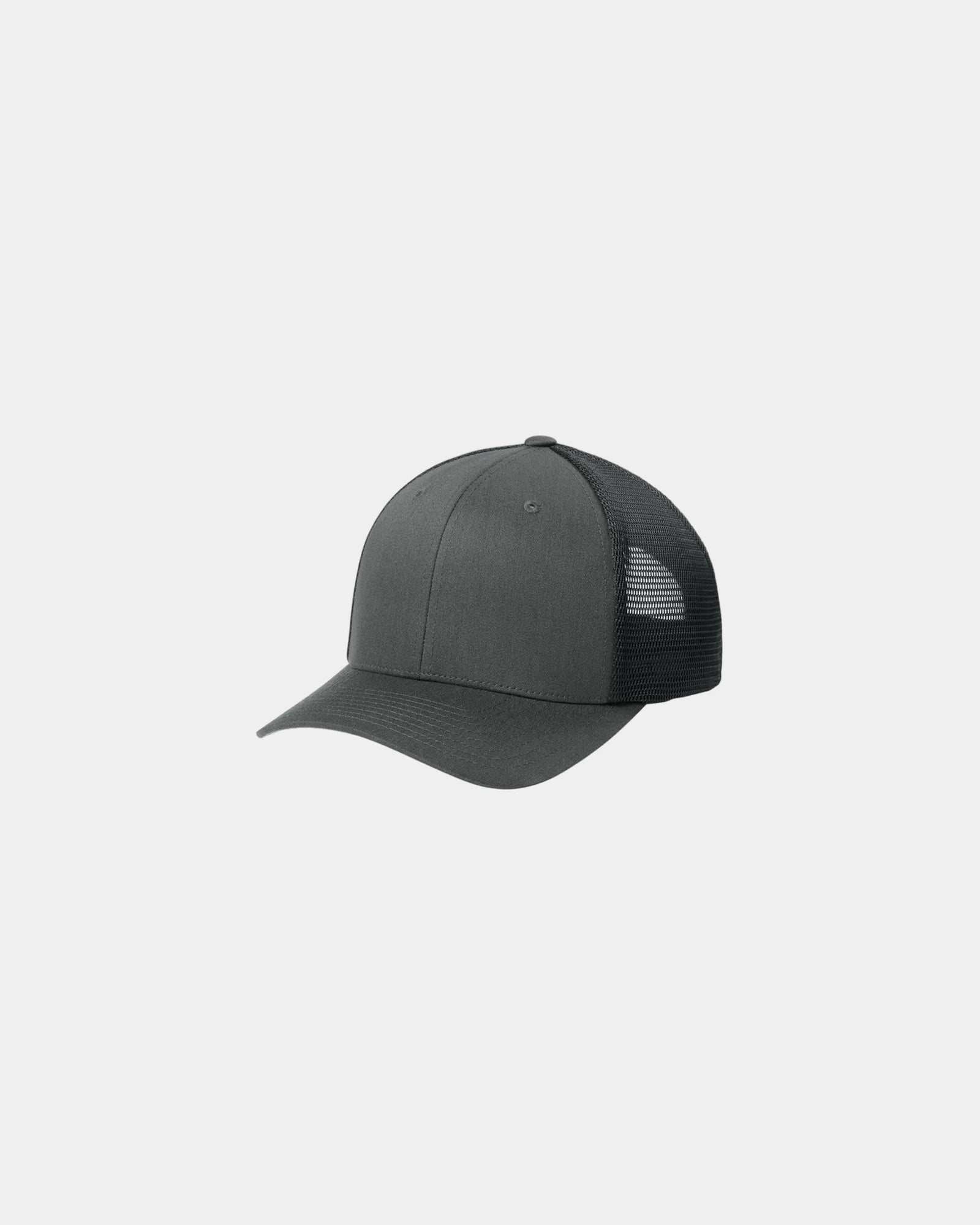 Custom mesh snapback cap Flexfit 110 trucker style - Charcoal/ Black