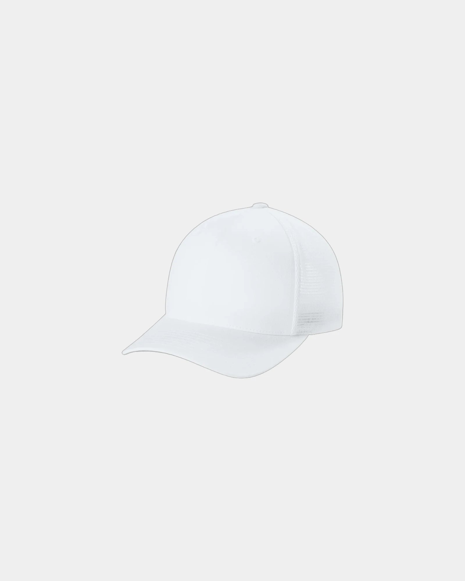Custom mesh snapback cap Flexfit 110 trucker style - White