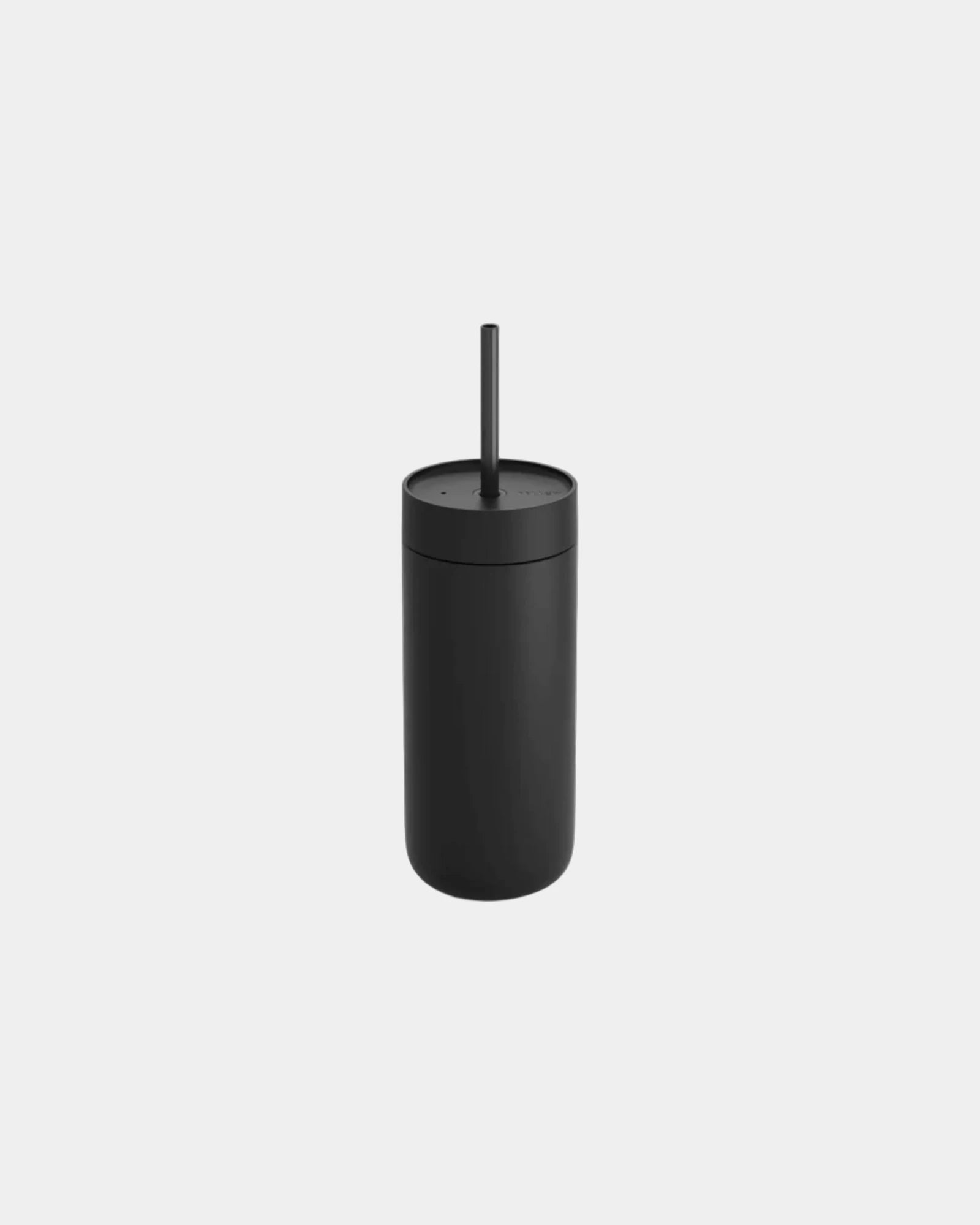 Custom ceramic-lined 16-oz insulated tumbler with lid - Matte Black