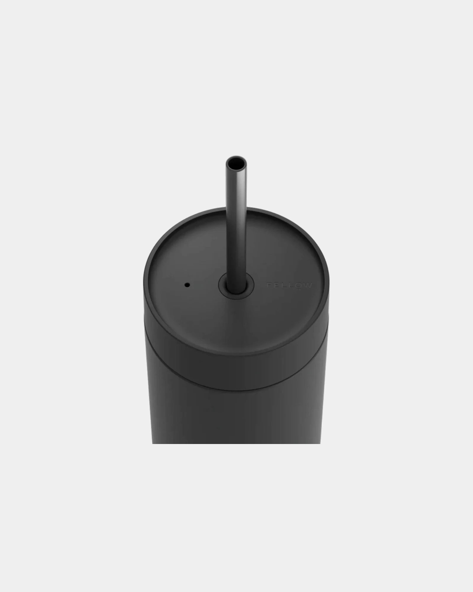 Custom ceramic-lined 20 oz insulated tumbler with straw - Matte Black