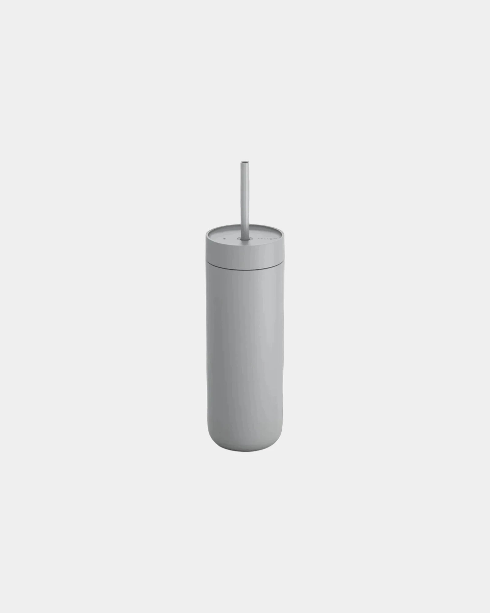 Custom ceramic-lined 20 oz insulated tumbler with straw - Matte Grey