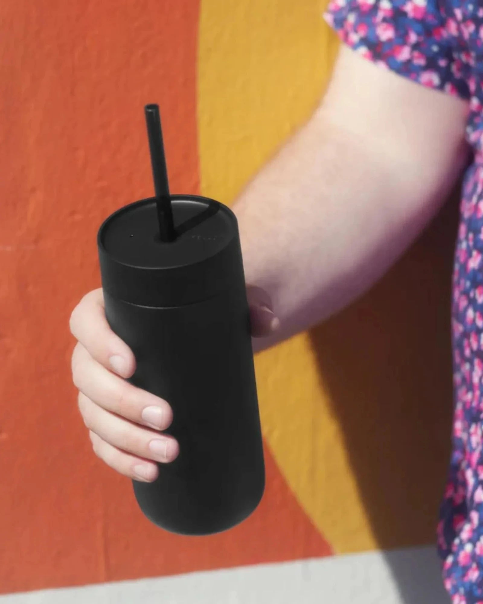 Custom ceramic-lined 20 oz insulated tumbler with straw - 1