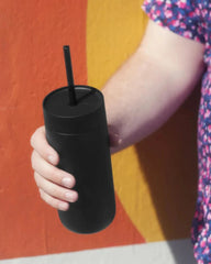 Custom ceramic-lined 20 oz insulated tumbler with straw - 1