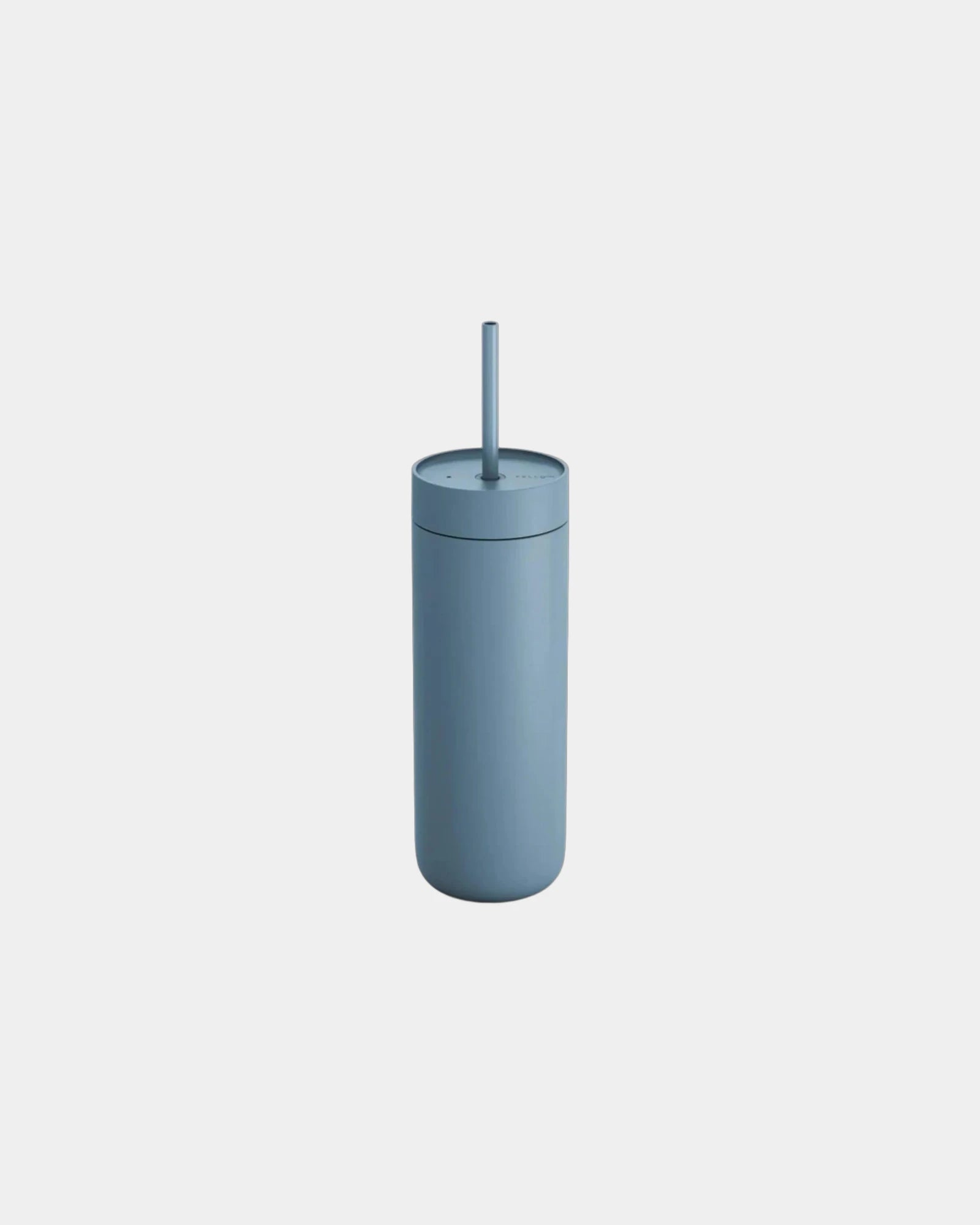 Custom ceramic-lined 20 oz insulated tumbler with straw - Hazy Blue
