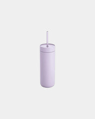 Custom ceramic-lined 20 oz insulated tumbler with straw - Peri Twinkle
