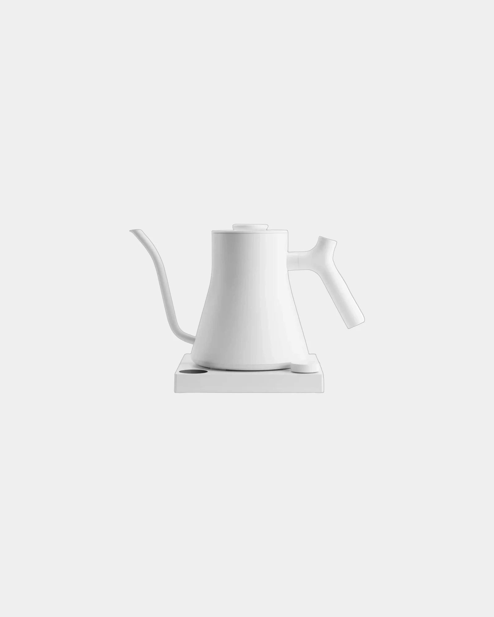 Custom stainless steel gooseneck electric kettle 30 oz - Matte White