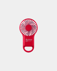 Custom rechargeable ABS clip-on USB fan - Cabana Red