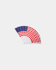 Custom polyester folding handheld fan 22.4" x 13" - Patriotic