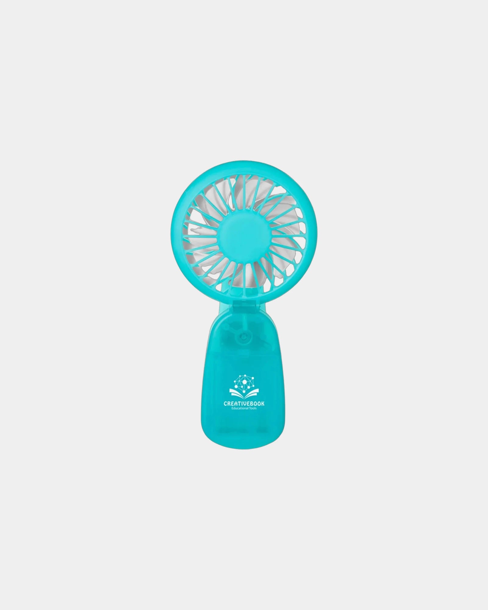 Custom ABS plastic clip-on fan with 3 speed settings - Tahiti Blue