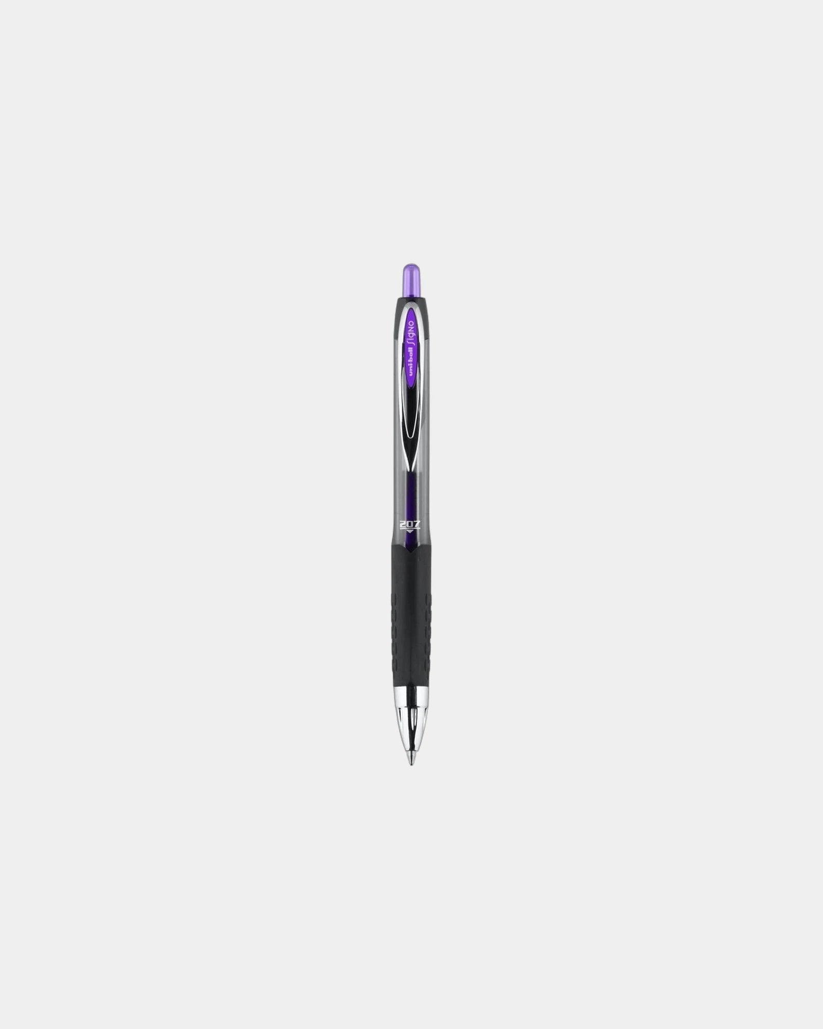 Custom refillable 0.7mm gel pen with textured grip - Purple