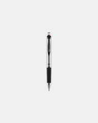 Custom 1.0mm gel ink retractable pen with rubber grip - Red