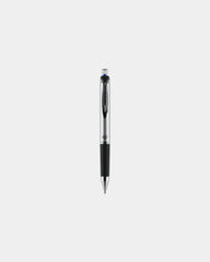 Custom 1.0mm gel ink retractable pen with rubber grip - Blue