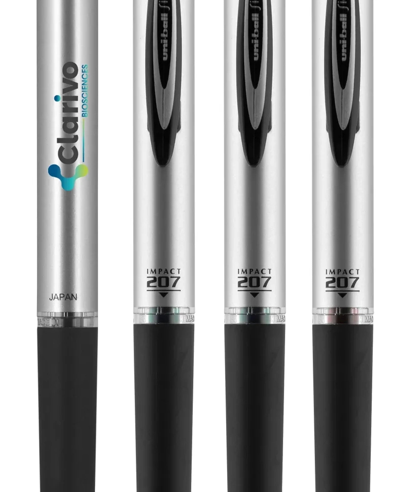 Custom 1.0mm gel ink retractable pen with rubber grip - 5