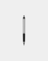 Custom 1.0mm gel ink retractable pen with rubber grip - Black