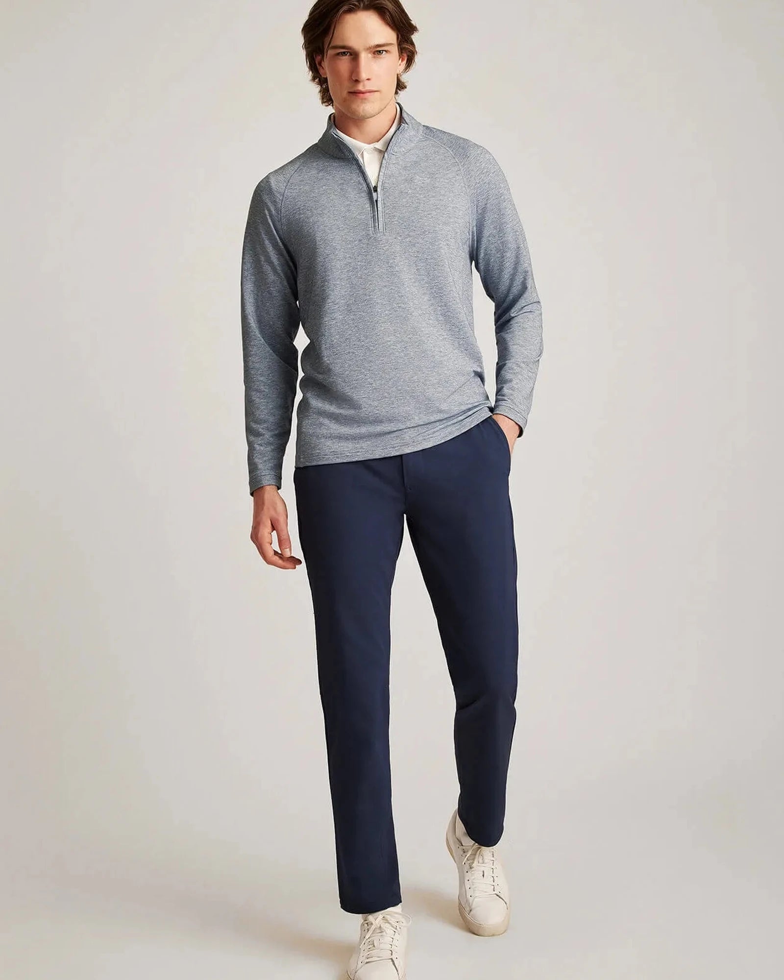 Custom UPF performance half-zip pullover for men - 1