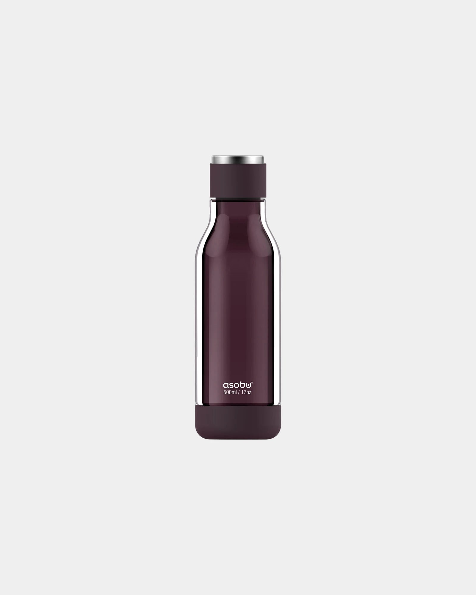 Custom insulated 17 oz Tritan and glass water bottle - Burgundy