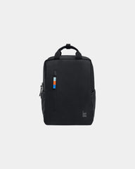 Custom recycled 14" laptop backpack water-repellent - Black