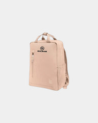 Custom recycled 14" laptop backpack water-repellent - Monochrome Pearl Monochrome