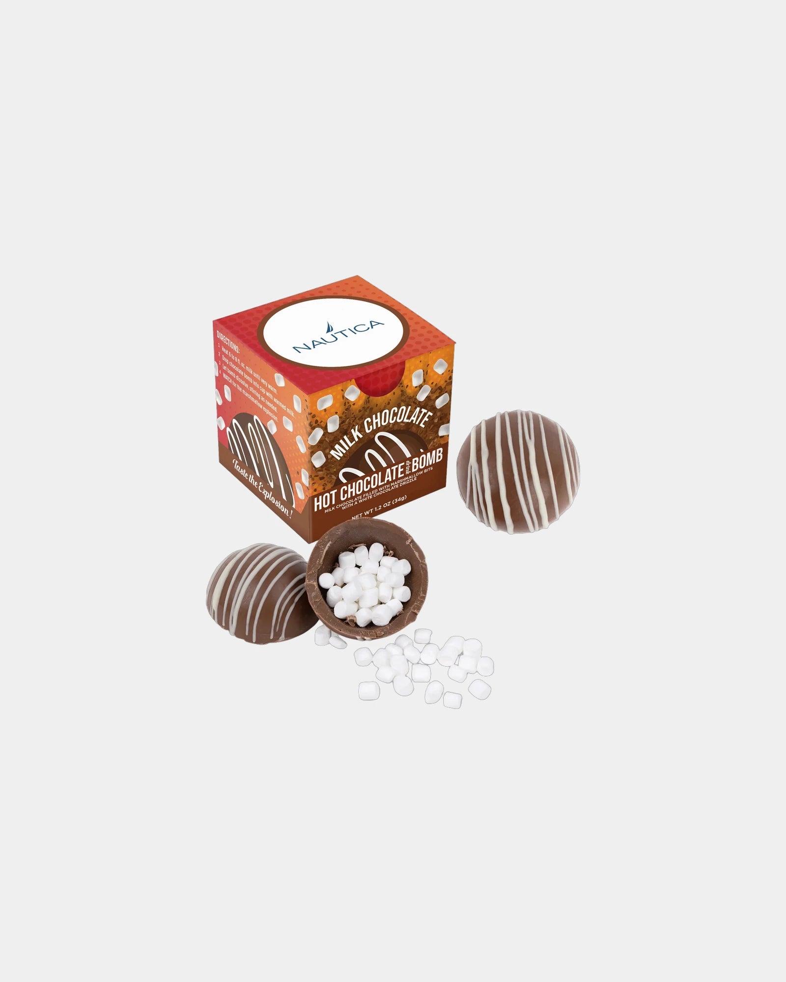 Custom full-color hot chocolate bomb gift box - White
