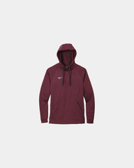 Custom polyester hoodie Nike Therma-FIT pullover fleece - Team Dark Maroon