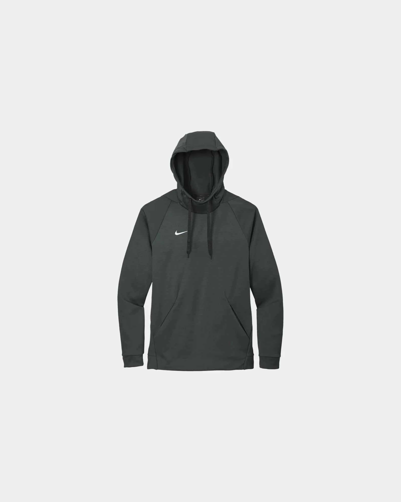 Custom polyester hoodie Nike Therma-FIT pullover fleece - Team Anthracite
