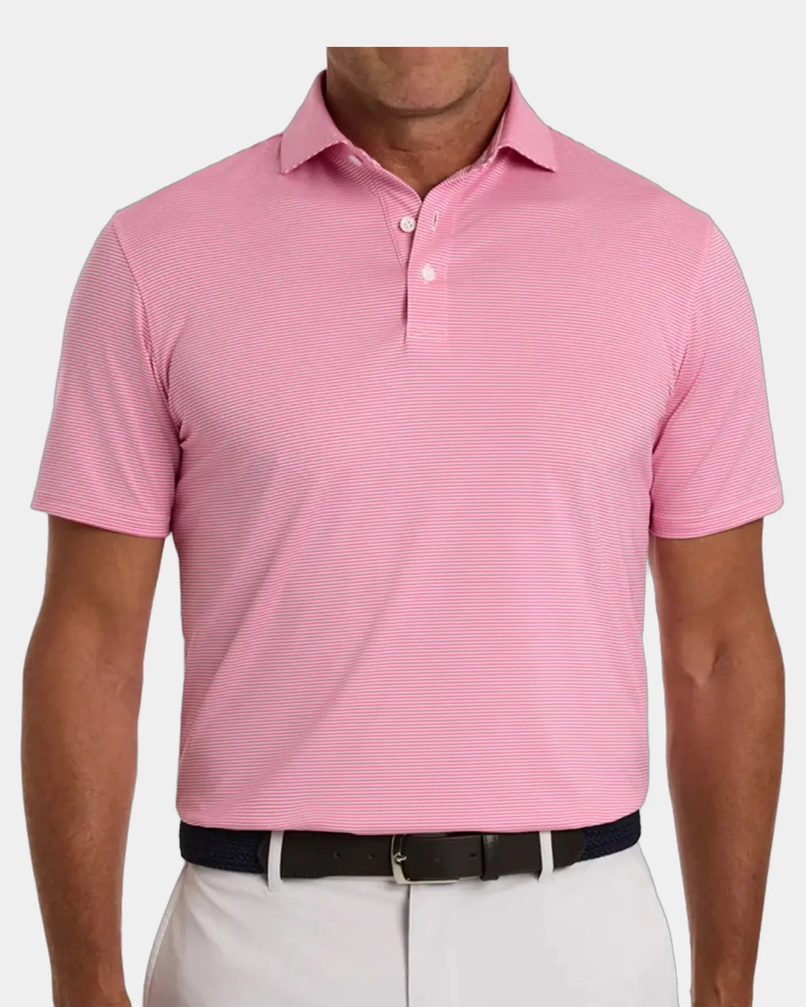 Custom UPF 50+ men's performance polo shirt - Belmont & White